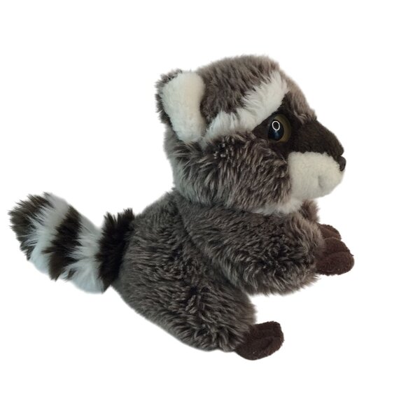 Wild Republic Raccoon Plush 7" Brown Stuffed Animal Toy - Picture 3 of 8
